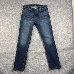 HOLLISTER Slim Straight Jeans Size 30 x‎ 32 Epic Flex Blue Denim Pants Y2K
